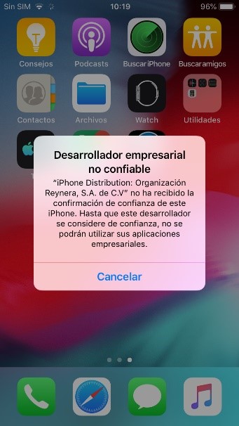 Dialogo en iPhone