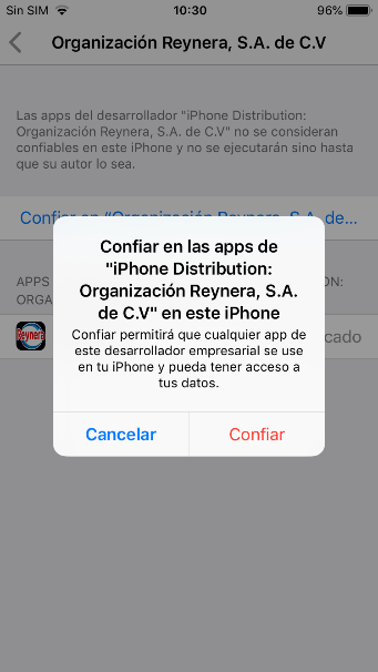 Dialogo en iPhone